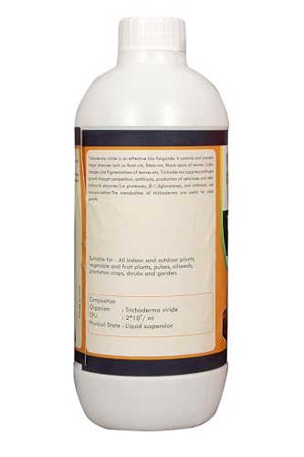 PLANT'S BUDDY Trichoderma Viride Fungicide Liquid (2 * 10^9 CFU/ml) - Trichoderma Bio Fungicide for Indoor & Outdoor Plants - Effective against Root-rot, Stem-rot, Leaf Blight, Leaf Spot - 1 Litre