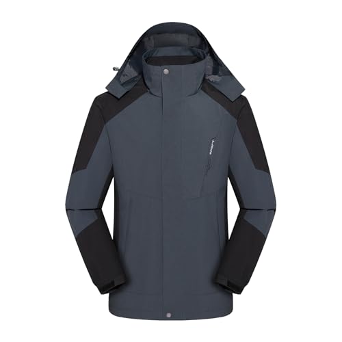 Impermeabile e Antivento: La giacca da pioggia da uomo è realizzata in materiale antivento che offre un'eccellente protezione dal vento. Impermeabile e resistente, questa giacca softshell vi terrà all'asciutto per tutto il giorno in caso di cielo coperto e pioggia leggera.