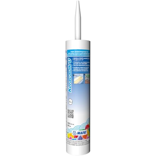 Image of Mapei Keracaulk U Premium, Paintable, Unsanded, Siliconized Acrylic Caulk, Expertly Formulated to Match Grout Colors, 10 oz., 5220 Eggshell- Unsanded