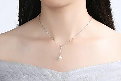 Collier perle argent 925 véritable pendentif bijoux luxe femmes