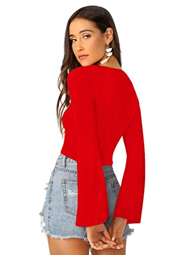 Image of AVINA Women Casual V-Neck Crop top
