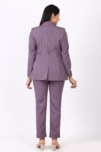 Image of Women's Formal Pant Suit Set | Single Button Blazer with Straight-Leg Trousers | Elegant Workwear for Office & Business Meetings