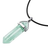 ペンデュラム グリーン フローライト ペンダント ネックレス チョーカー メンズ レディース[アジアンスタイルマオ/オリジナル 開運説明書]ダウジング パワーストーン 天然石(集中力上昇 現状打破 達成運 ストレス解消)