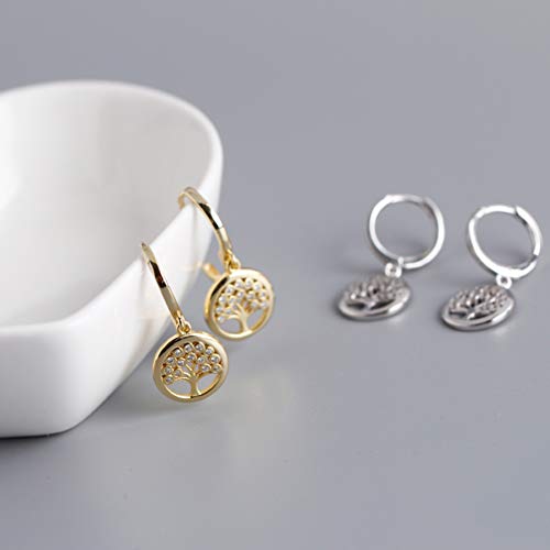Boucles d'oreilles pendantes d'arbres légères pour oreilles sensibles