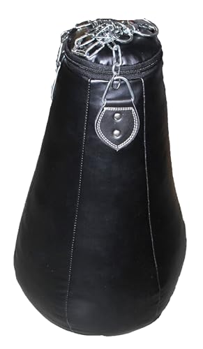 LISARO Boxbirne, Vinyl Punching-Ball Maisbirne gefüllt Ca. 15 kg hängend inkl. Kette-Aufhängung zur Deckenbefestigung, Maisbirne Profi Vinyl Boxbirne Large, gefüllt Farbe schwarz LISARO Boxbirne, Vinyl Punching-Ball Maisbirne gefüllt Ca. 15 kg hängend inkl. Kette-Aufhängung zur Deckenbefestigung, Maisbirne Profi Vinyl Boxbirne Large, gefüllt Farbe schwarz