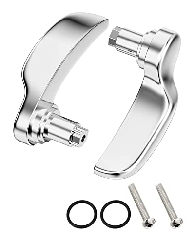 Anonemoto Saddlebag Latches, Chrome Saddle Bag Latches Compatible For Harley Davidson 2014-2023 Ultra Limited Street Glide Electra Glide Road King Aluminum Saddle Bag Latch Lid Lifter Handle #TOP6