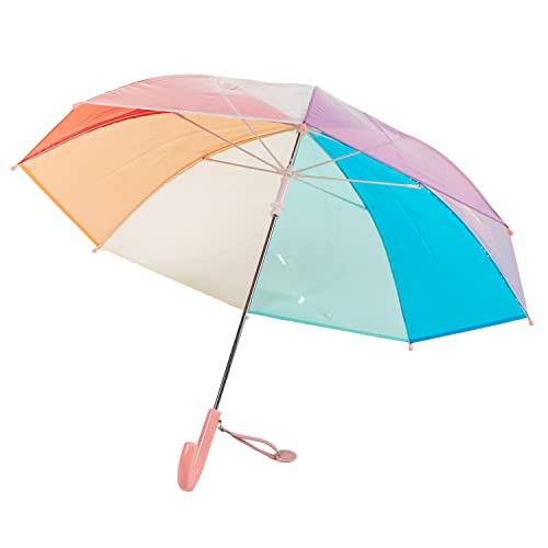Parapluie pour enfants ThreeH transparent rose incassable cloche