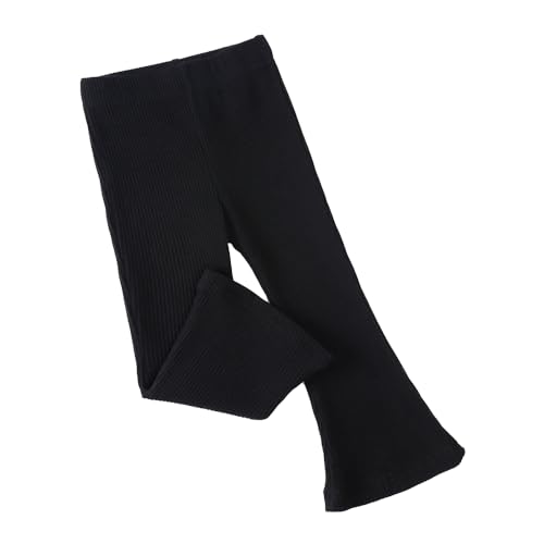 Kids Tales 2 Pack Girls Knit Ribbed Flared Pants Toddler Ruffle Leggings Youth Elastic Waist Bell Bottoms Solid Flare Pants3