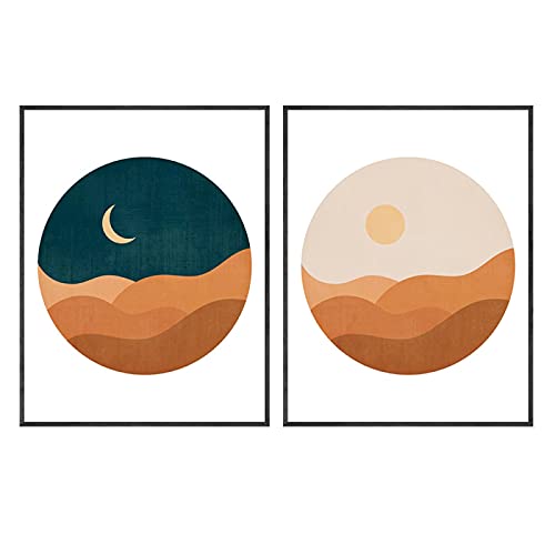 Affiches et impressions boho soleil lune pour creer un cocon scandinave dans la chambre
