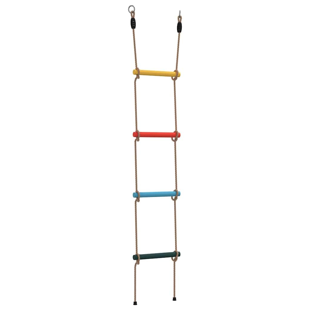 Genérico Escalera de Cuerda para niños con 4 peldaños Multicolor,Juegos y Juguetes,Estructuras para Juegos al Aire Libre,Accesorios para Columpios y estructuras de Juegos,4009277