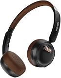 AUDALA Wireless Bluetooth Over Ear Headphones Noise Cancelling ANC Lightweight, Built-in Micphone, 30 Hours Up Battery Life, Retro Vintage On-Ear Design, Memory Earmuffs,Black