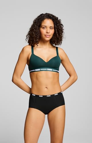 Puma Damen Mini Boxer Shorts, Green Combo, M EU