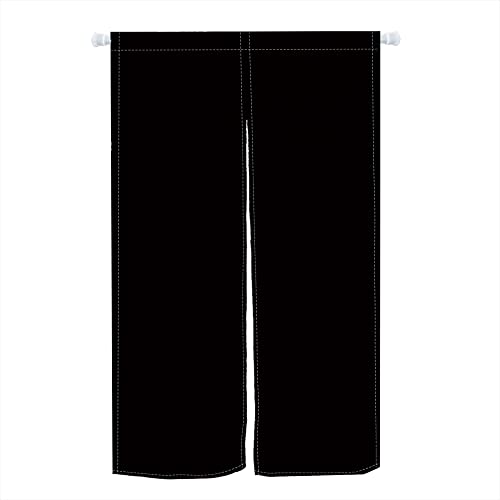 Leowefowa Japanese Style Doorway Curtain Noren Window Treatment Door Tapestry Pure Black Printed Door Curtain for Privacy Partition Divider Panel Kitchen Home Decorations 33.5" Width x 59" Long by Leowefowa - Used condition - US$21.27
