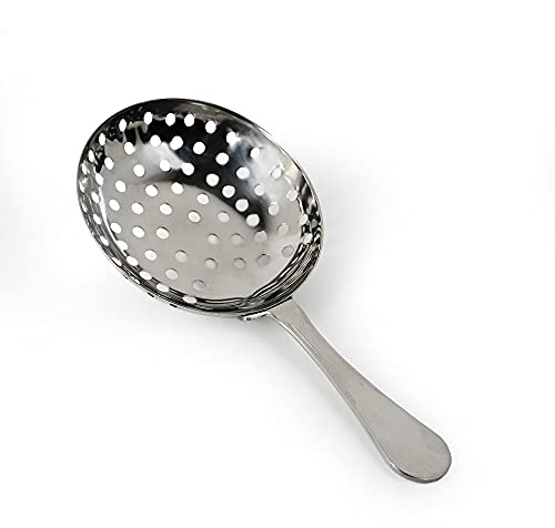 Rsvp International Stainless Steel Retro Cocktail Strainer, 6.25" | Retro Design With Draining Holes | Strain Martinis, Cosmos, Margaritas, Manhattans & More | Dishwasher Safe #TOP1