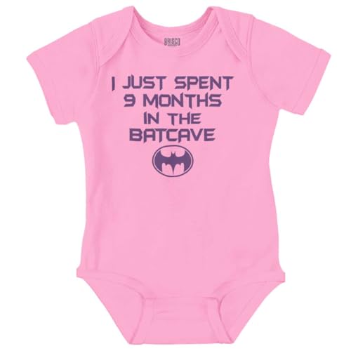 Image of Brisco Brands Spent 9 Months in the Cave Superhero Baby Romper Boys or Girls