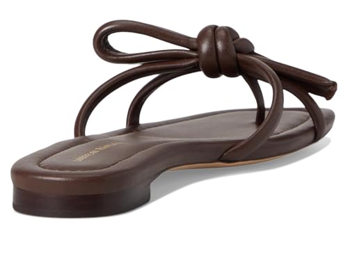 Image of Loeffler Randall Hadley Leather Bow Flat Sandals