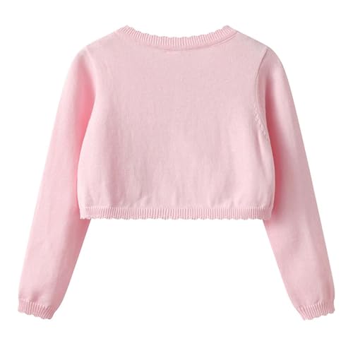 Girls' Cardigan with Button Long Sleeve Sweaters Cropped Kids Knit Thin Sweater Comfortable Outerwear2