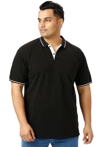 Image of Wear Your Opinion Men's Plus Size Tipped Polo Collar Neck Tshirt