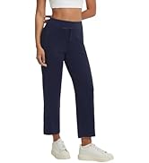 baleaf Womens 25" Petite Pants High Waisted Athletic Pant with Zipper Pockets Travel Golf Work Ca...