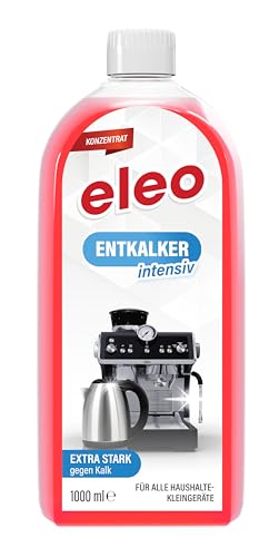 1 litro de concentrado descalcificador universal Eleo® – Eficiente poder de descalcificación | respetuoso con el medio ambiente e inodoro | para cafeteras automáticas, hervidores de agua, etc.