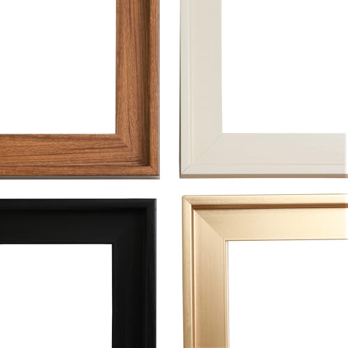 Image of Canvas Floater Frames for Canvas Art 0.8inch Depth Frames for Canvas Painting Floating Frame Plastic Floater Frame for Canvas Prints (BROWN, 12 x 16 inch)