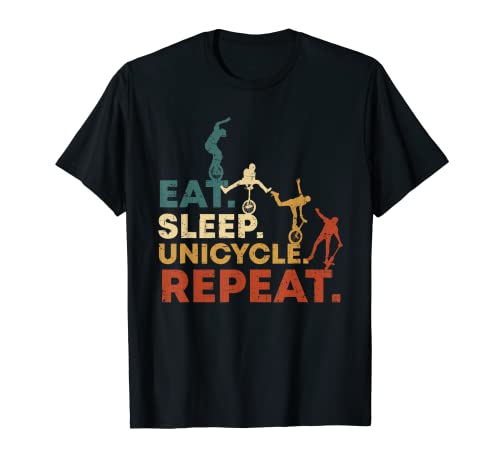 Eat Sleep Unicycle Repeat - Lustiges Einrad T-Shirt