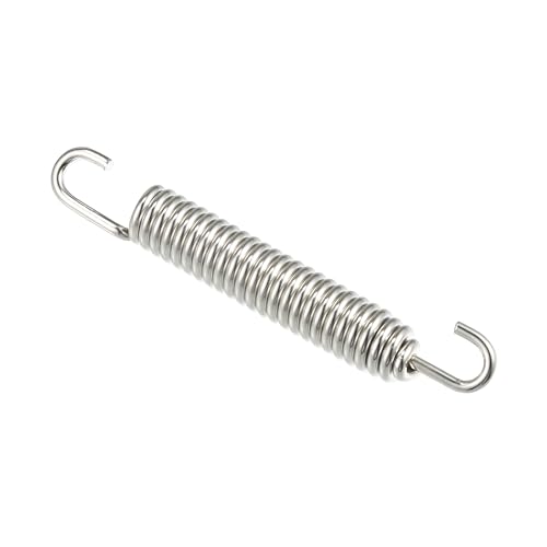 A ABSOPRO 2 Stück Auspuffrohr Feder Motorrad Auspuff Feder Edelstahl Auspufffedern für Motorräder 80mm
