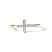 PAVOI 14K Gold Plated Cubic Zirconia Cross Ring for Women - Eternity Promise Ring for Her - Infinity Religious Wedding Band (Yellow Plated, 7)