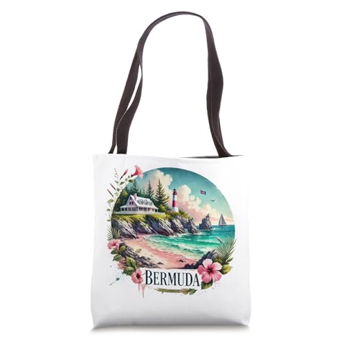 Bolsa tote Bermuda pink sandy beach miniatura 1