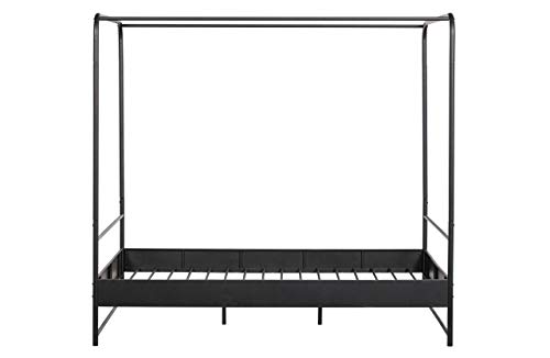 vtwonen Industrial Himmelbett Jugendbett Koje Schwarz Metall in DREI Größen (160 x 200 cm) – Bild 5