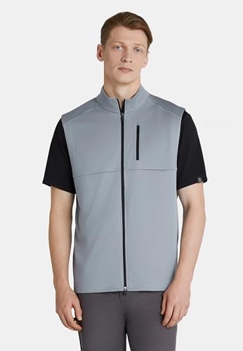 Chaleco ligero PGA TOUR repelente al agua para hombre en color negro