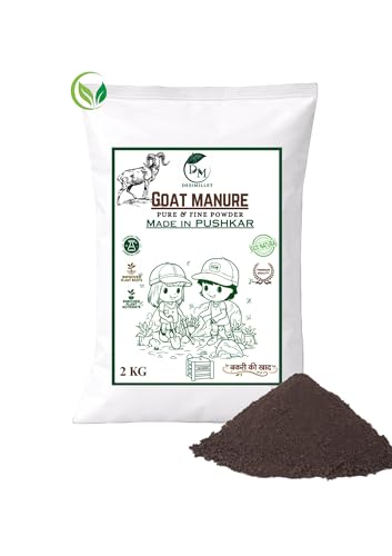 Desimillet Goat Manure Powder | ENRICHED Dried and Processed 2 KG Organic Conditioner for Gardens Farms Nurseries Pots | 100% Natural Fertilizer for Flowering Plants| Multi-Purpose Use | 2 Kg
