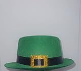 Greenbrier International St Patrick's Day Leprechaun Hat with Glittery Gold Buckle and Black Strap