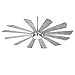 Minka Aire F870L-BS Windmolen 65" Outdoor Smart Ceiling Fan with LED Light and Remote Control, Brushed Steel