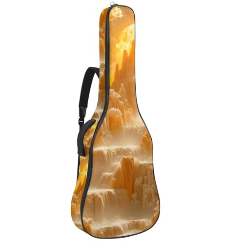 Housse de guitare acoustique étanche 40/41 pouces avec rembourrage jaune