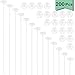 Etmact 200pcs Plastic White Balloon Sticks with Cups for Wedding, Holidays, Party, 12.5"