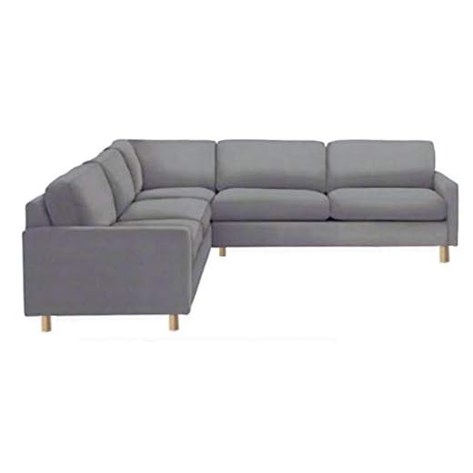Enkel passform Kaffe Ektorp 3-sits sofföverdrag ersättningen är anpassad för Ikea Ektorp Soffskydd, En Ektorp Soffskydd Ersättning Heavy Light Gray