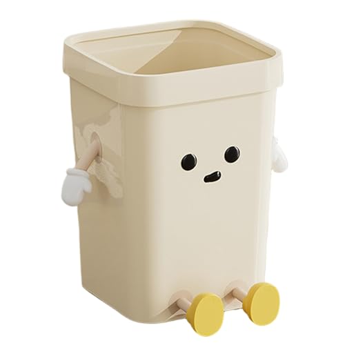 Poubelle mignonne 7L : rangez vos déchets de bureau sans couvercle bloqué