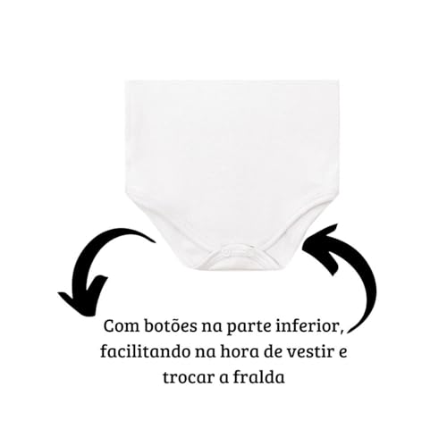 Bodies Manga Curta Bebê Com Botões Fácil de Vestir 100% Algodão Suedine Maternidade Confortável Liso