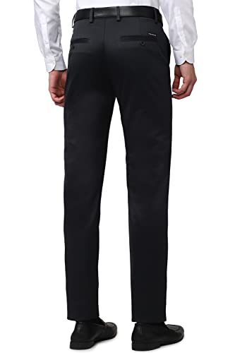 Image of Peter England Men Mid Rise Regular Fit Casual Pants