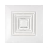 ZAMETTER Ventiladores de techo integrados de 20 x 20 cm, ventilador de escape de baño y cocina, ventilador de ventilación de perfil bajo, potente extractor silencioso montado en la pared para cocina y