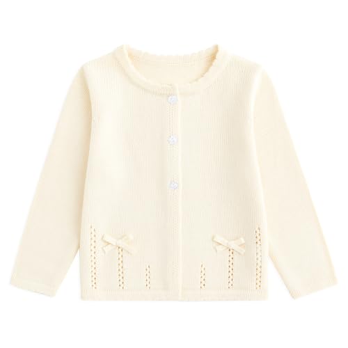 Image of Curipeer Toddler Girl Sweater Cardigans, Long Sleeve Coat, 18M-9Y | Soft Warm Fabric, Spring and Fall Casual Wear, Little and Baby Girl