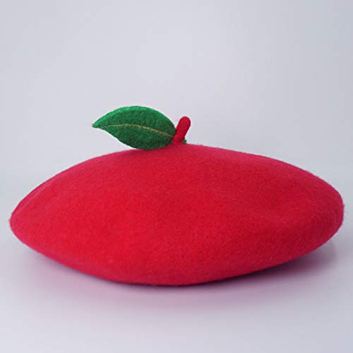Faiccia Green Leave Fruit Cosplay Beret Vintage Painter Hat Lolita Kawaii Wool Cap Xmas Gift thumb #2