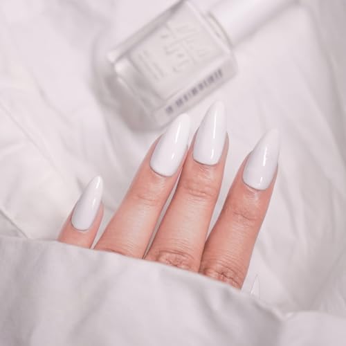 Image of Nails & More White Nail Polish, Argan Oil-Infused Gel Shine, Glossy White Nails, Clean & Elegant Look | 10ml