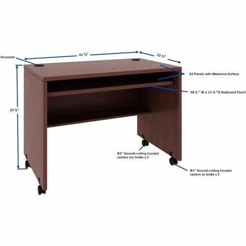 Lorell LLR48085 48085 Computer Workstation, 41-3/8-Inch X23-5/8-Inch X29-1/2-Inch , Mahogany thumb #2