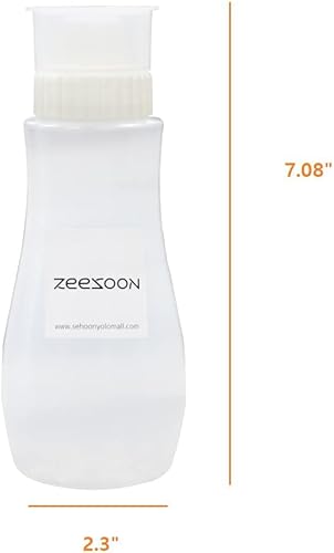 Miniatura 4 de ZEESOON Dispensador de botellas de condimentos de plástico para salsa de tomate y mayonesa, mostaza (blanco) 12.8 onzas