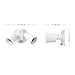 GLOBE Electric 240W Twin Head Dusk to Dawn Security Flood Light, White Finish, Automatic Photocell, Hardwired, Weather Resistant Outdoor Spotlight, 17000081