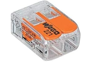 221 Series Transparent Body Wago Wire Connectors with Lever, 50 Pack