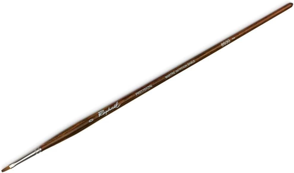 Raphael Precision 8930 Long Handle Brush, Flat, 24, Natural