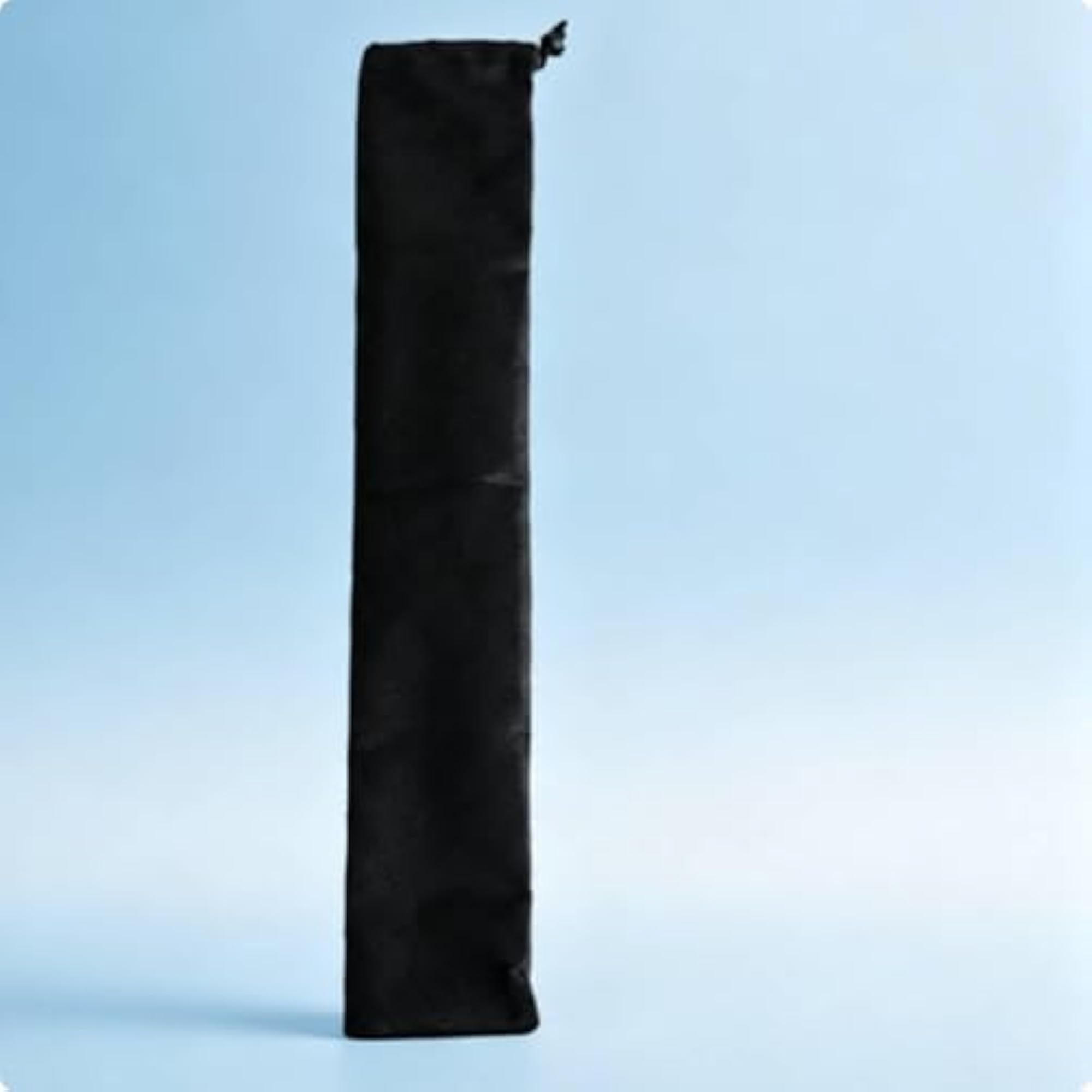 Long Drawstring Storage Bag, Black